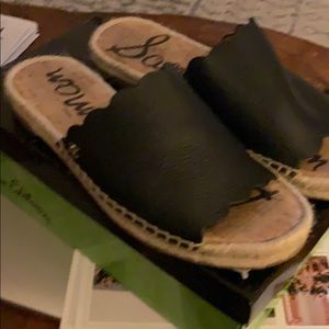 Same Edelman Leather Slides